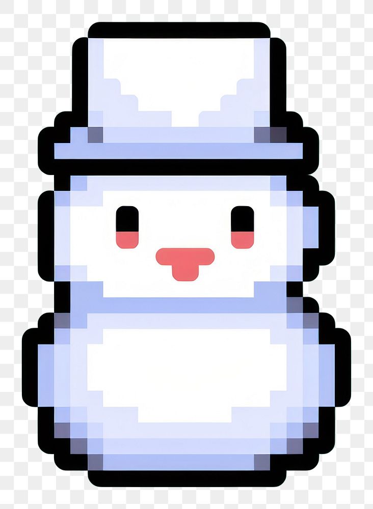 PNG Snowman pixel celebration creativity pixelated.
