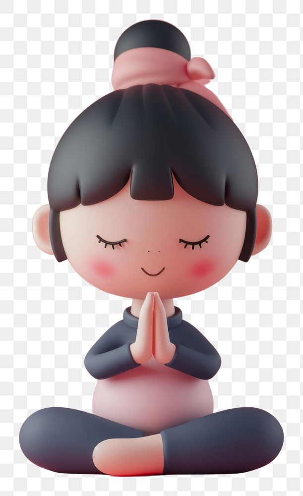 PNG Yoga figurine cartoon cute.