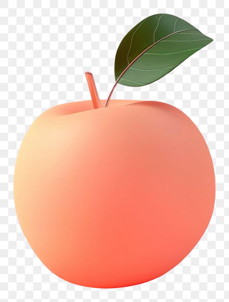 PNG Peach apple fruit plant.