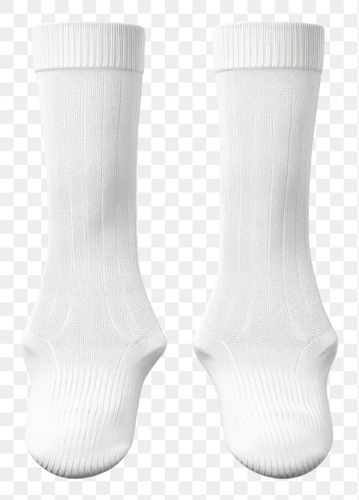 PNG Pair of white sock white background pantyhose footwear.