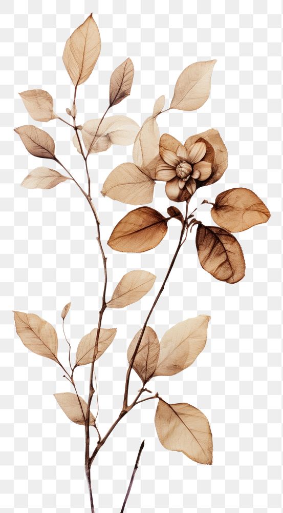 PNG Coffee plant flower drawing sketch.