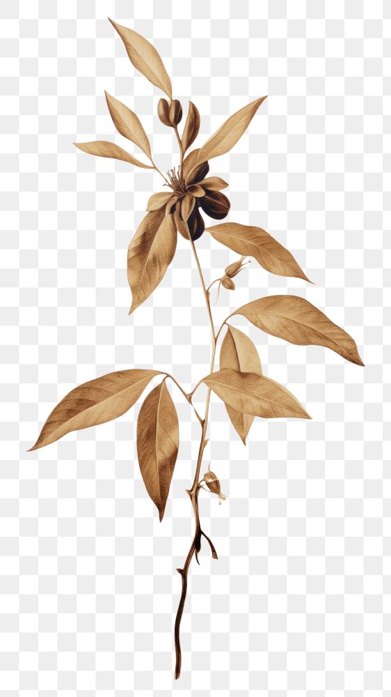 PNG Coffee plant flower leaf art.