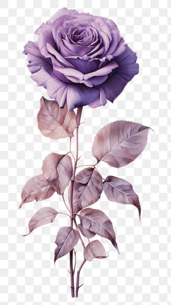 PNG Purple rose flower plant art