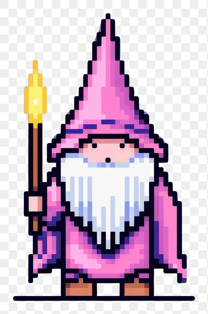 PNG Wizard pixel purple art representation.