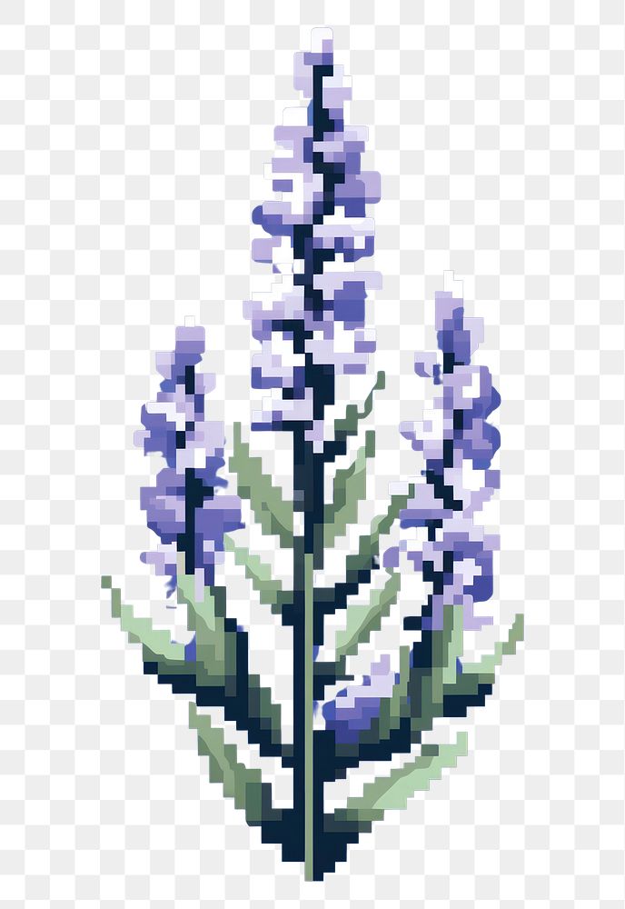 PNG False Indigo flower pixel lavender purple plant.