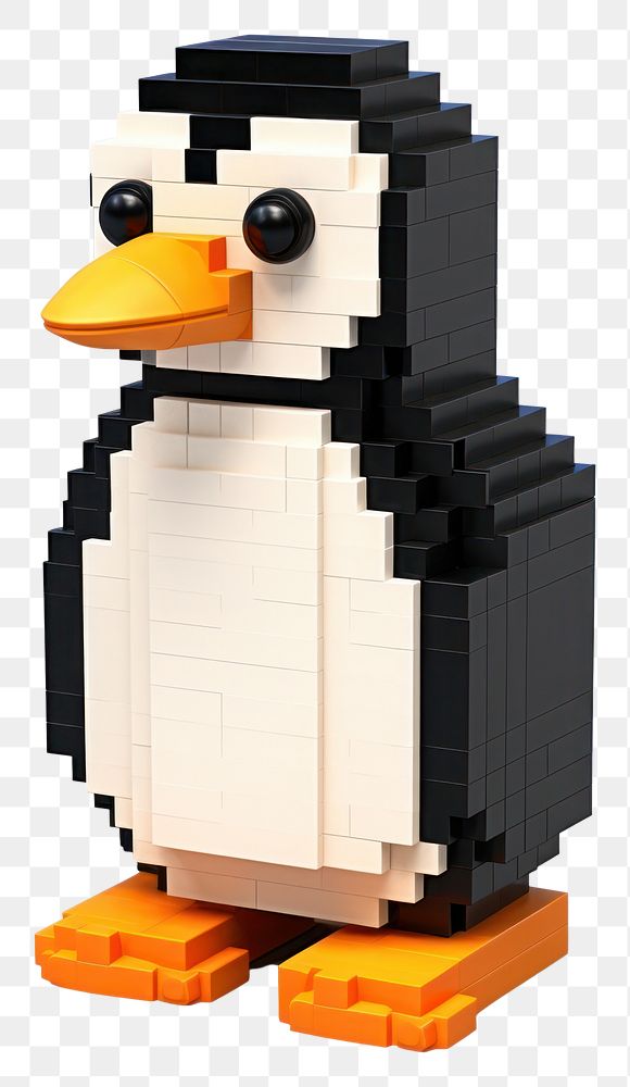 PNG Penquin brick toy white background representation penguin.