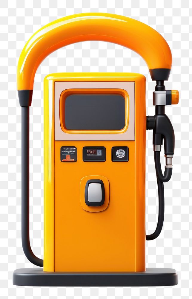 PNG Gas pump machine white background technology.