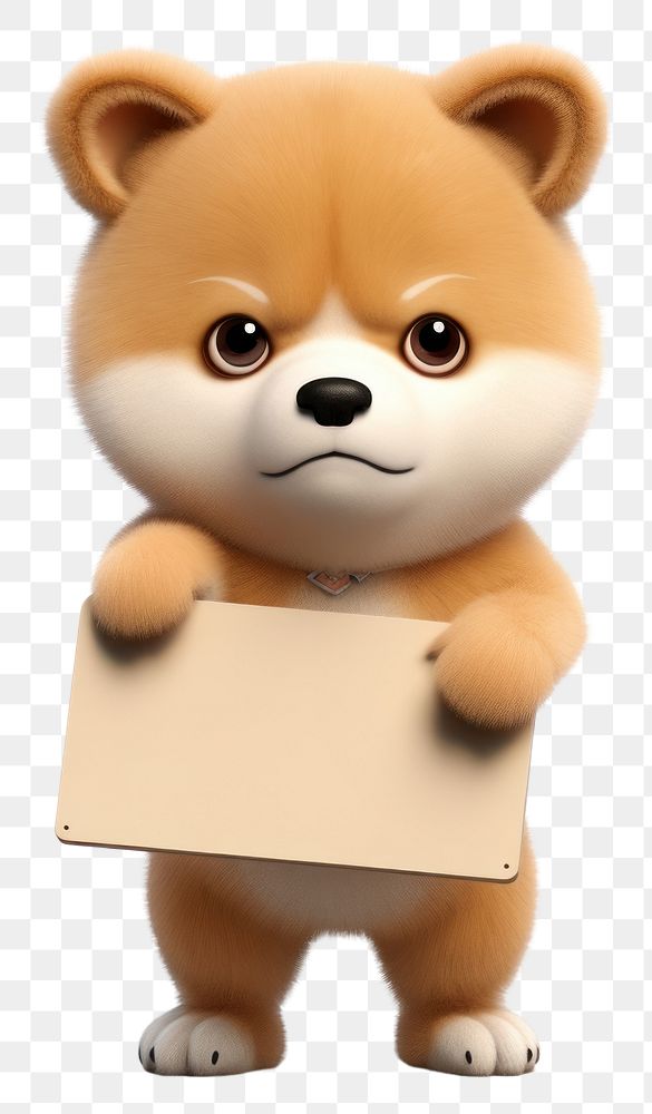 PNG Sad puppy dog mammal cute toy.