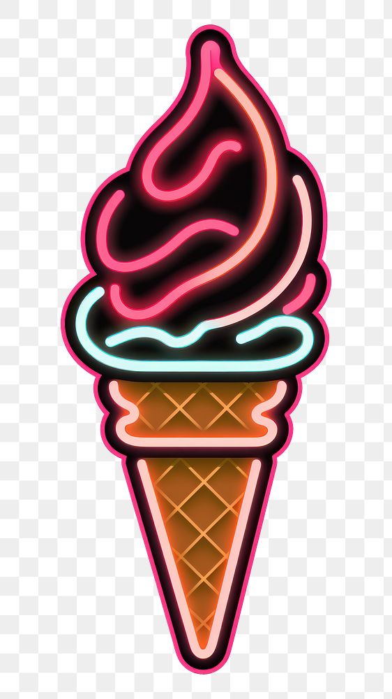 PNG Icecream cone dessert food line.