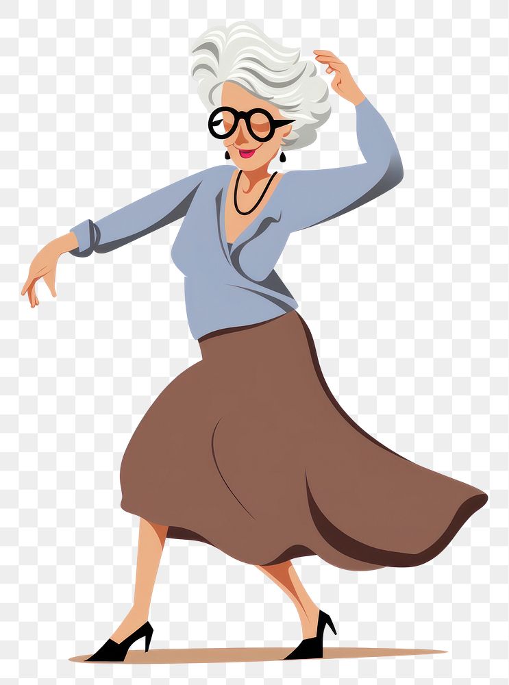 PNG Dancing cartoon adult white background.