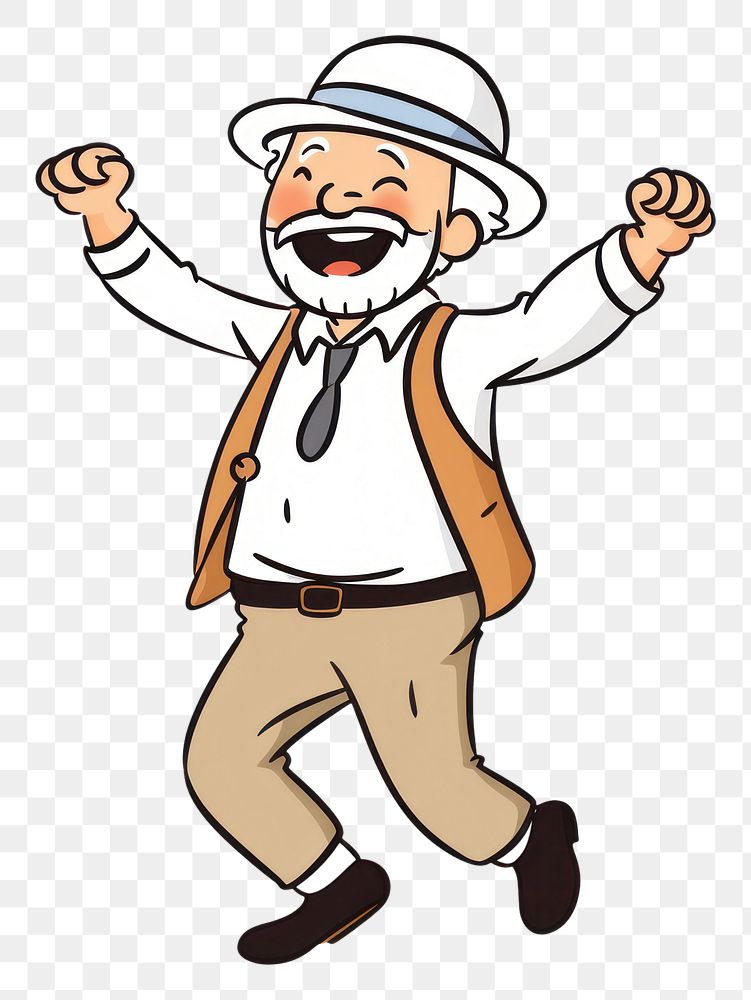 PNG Dancing cartoon white background happiness.
