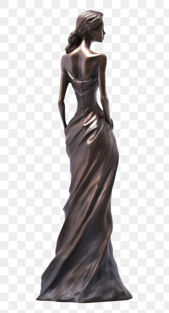 PNG Woman sculpture figurine fashion dress.
