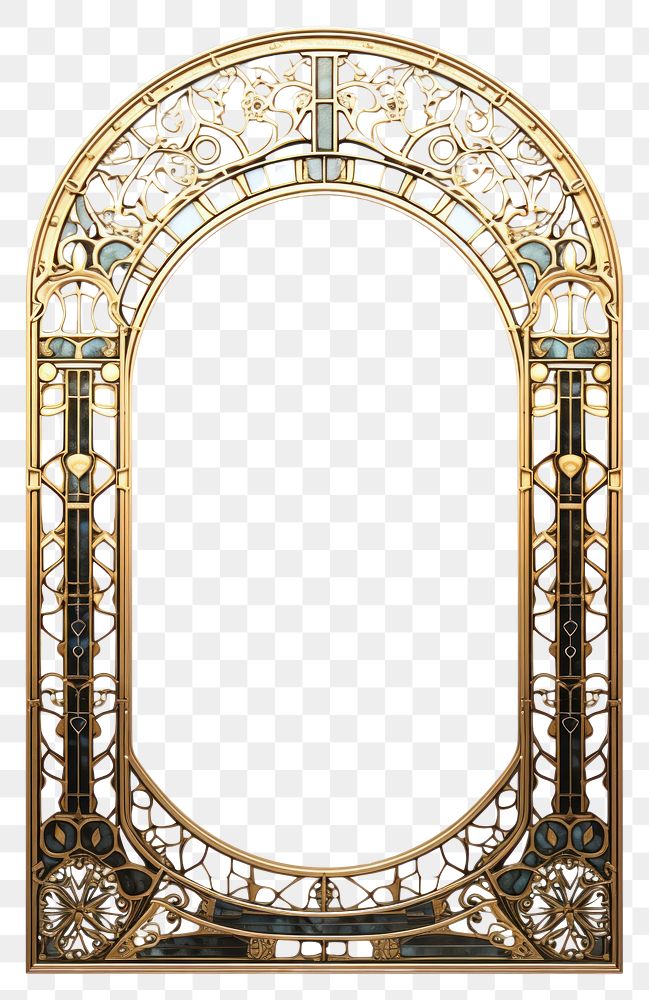 PNG Minimal arch art nouveau architecture gold gate.