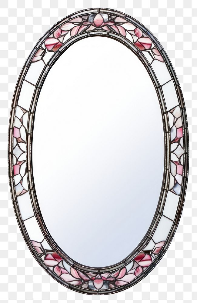 PNG Oval love rose mirror glass oval.