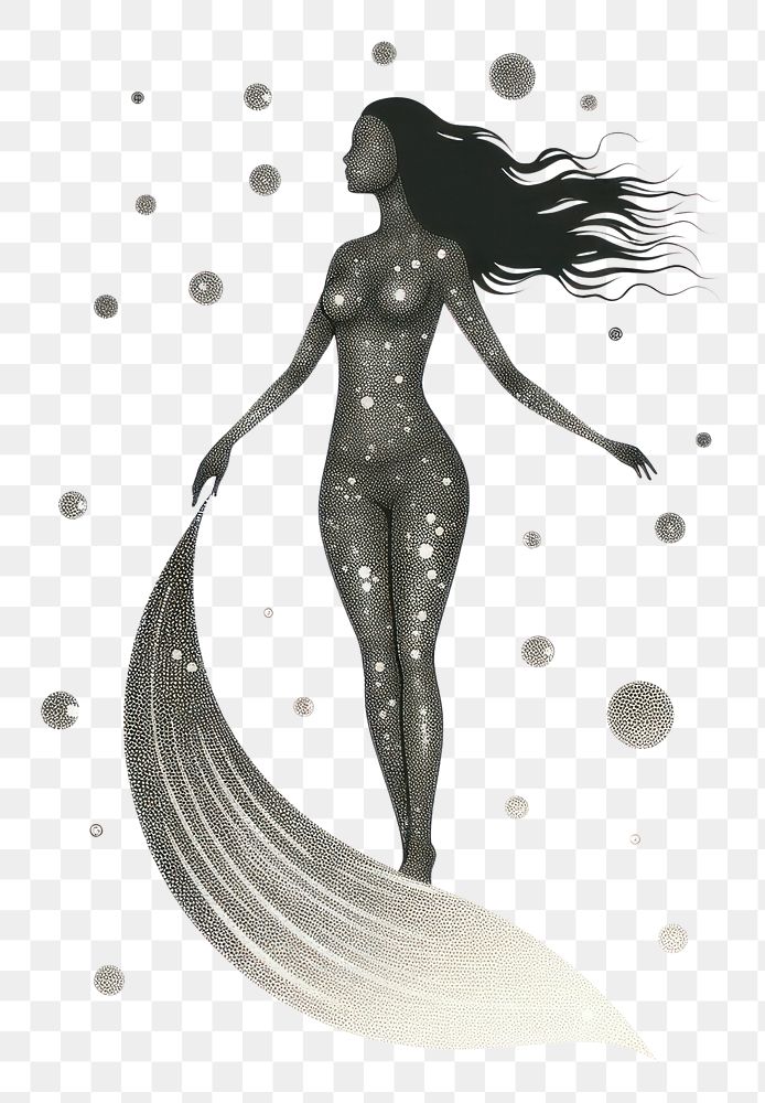 PNG Mermaid drawing sketch white background.
