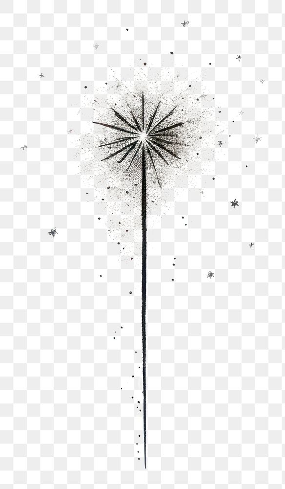 PNG Sparkles shooting star dandelion fireworks drawing.