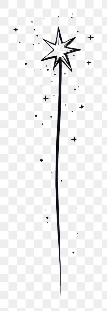 PNG Shooting star dandelion fireworks drawing.