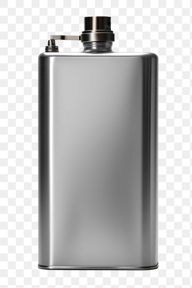 PNG Stainless steel flask, transparent background