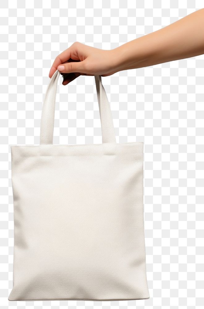PNG Canvas tote bag mockup handbag white white background.