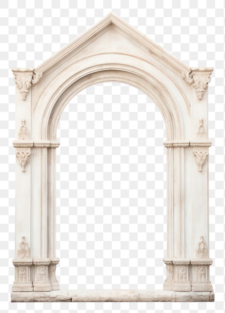 PNG Colonial Arch style arch architecture white background.