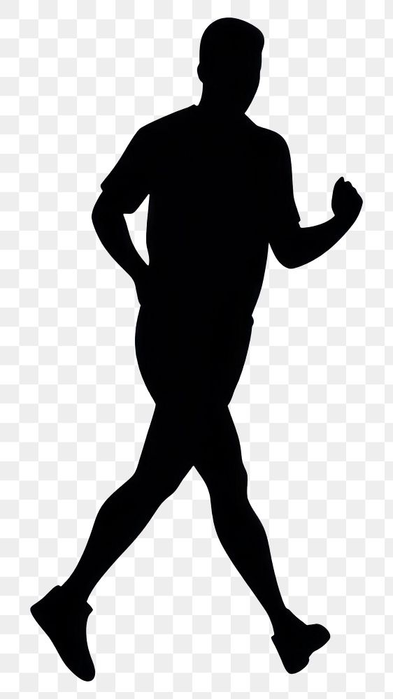 PNG  Person is free running Symbol silhouette adult black.