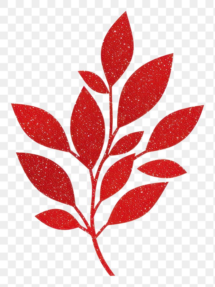 PNG Red plant icon pattern leaf logo.