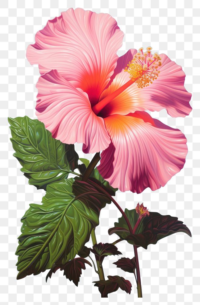 PNG Hibiscus flower plant inflorescence.