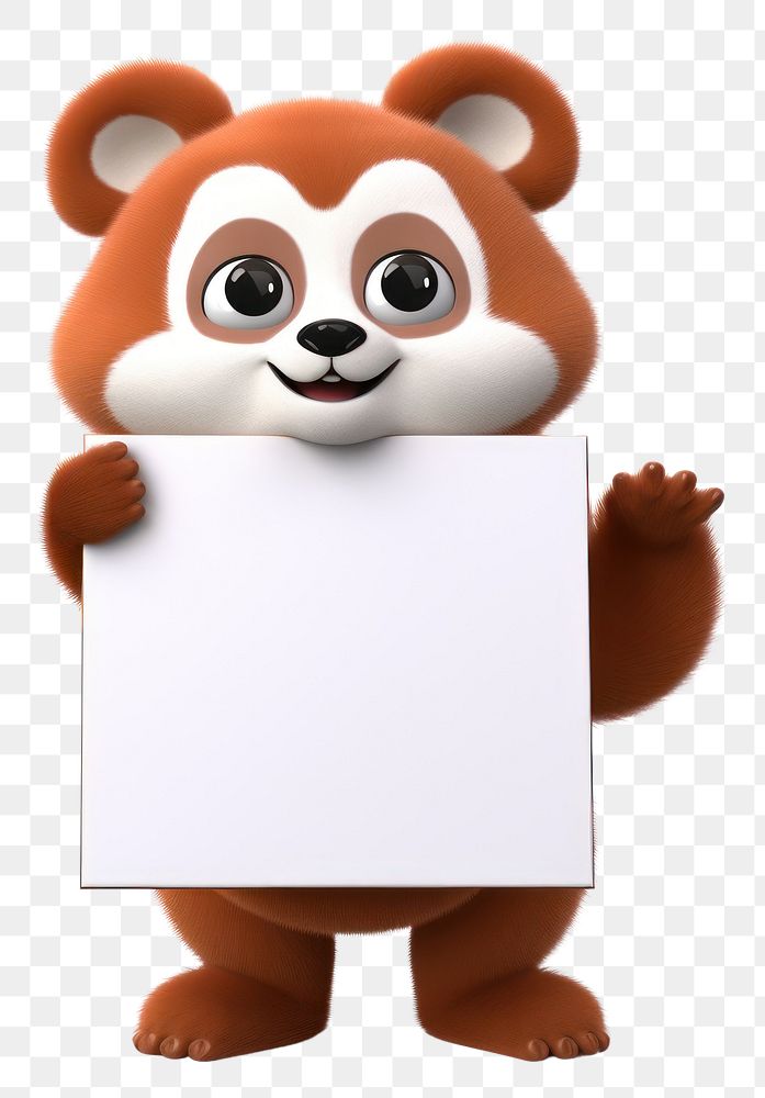 PNG Panda cute toy white background.