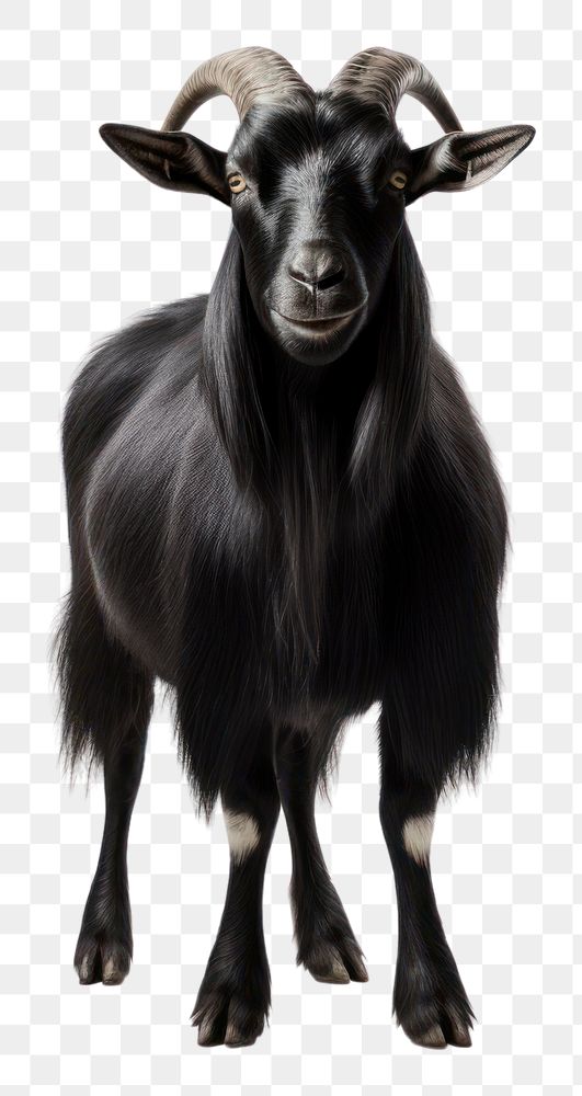 PNG Black goat livestock mammal animal.