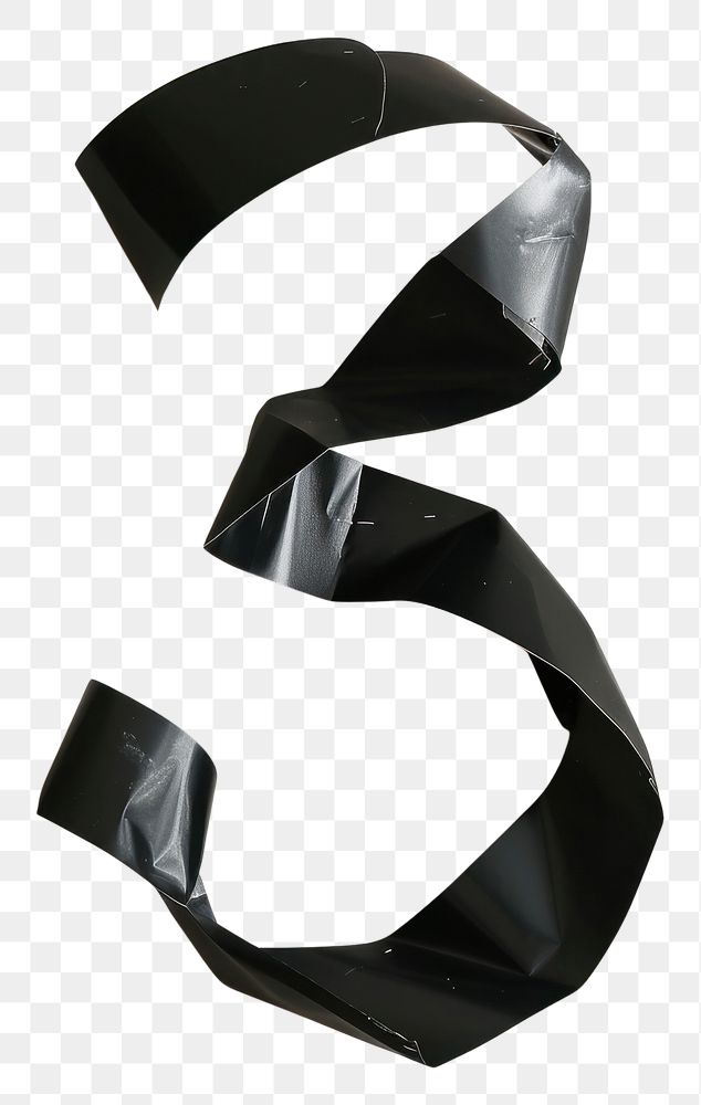 PNG Tape letters number 3 black accessories accessory.