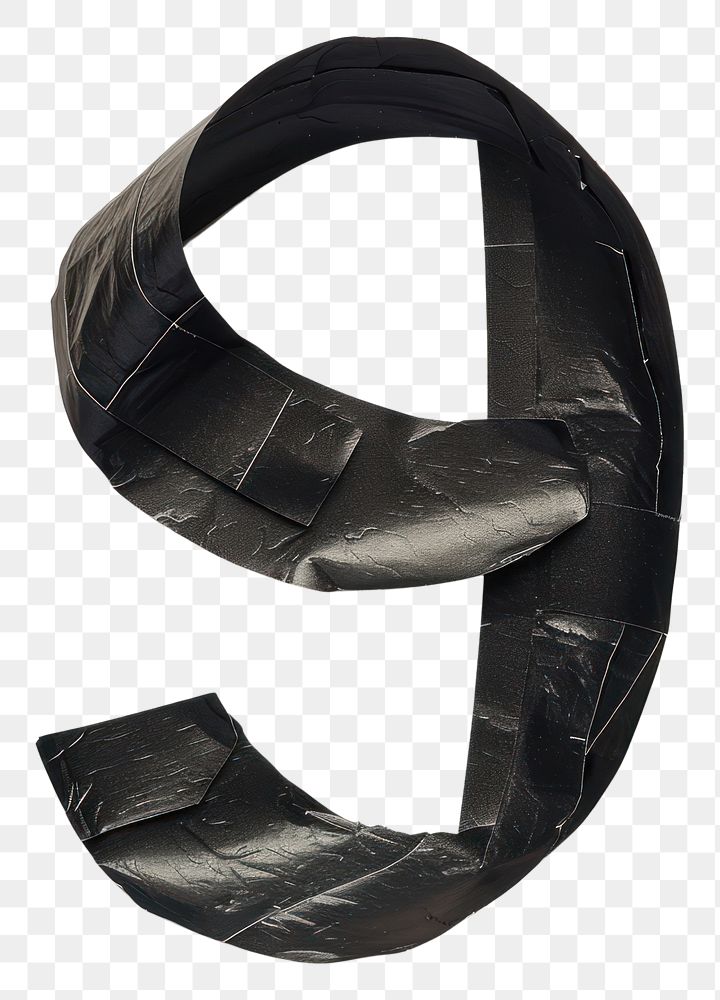 PNG Tape letters number 9 jewelry black accessories.