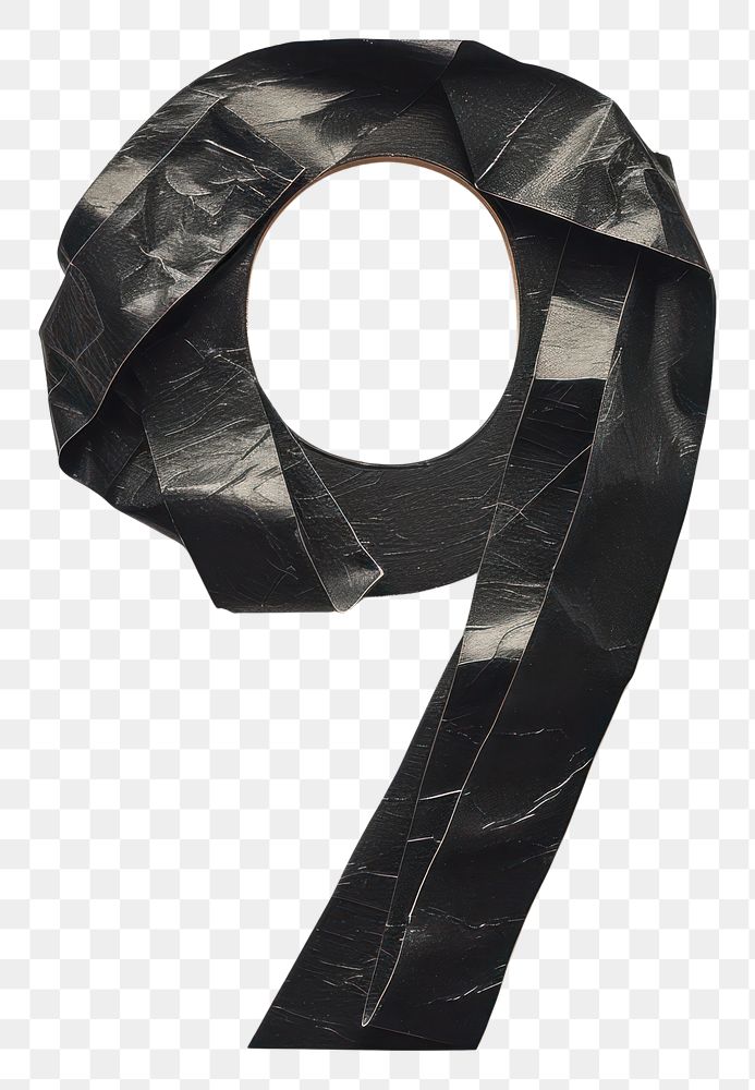 PNG Tape letters number 9 black art accessories.