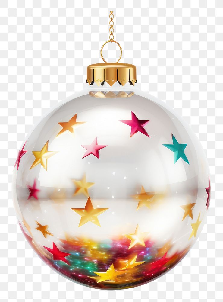 PNG Glass transparent ball christmas ornament hanging.