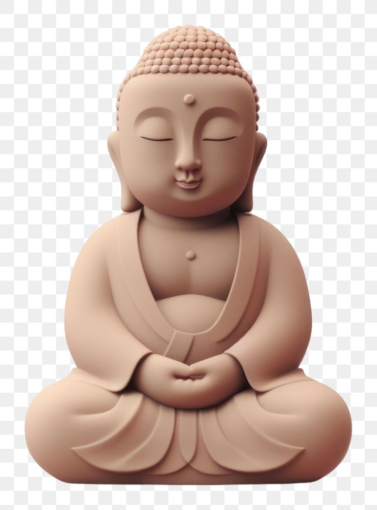 PNG Buddhism clay representation spirituality.