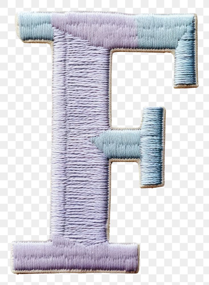 PNG Patch letter F pattern creativity lavender.