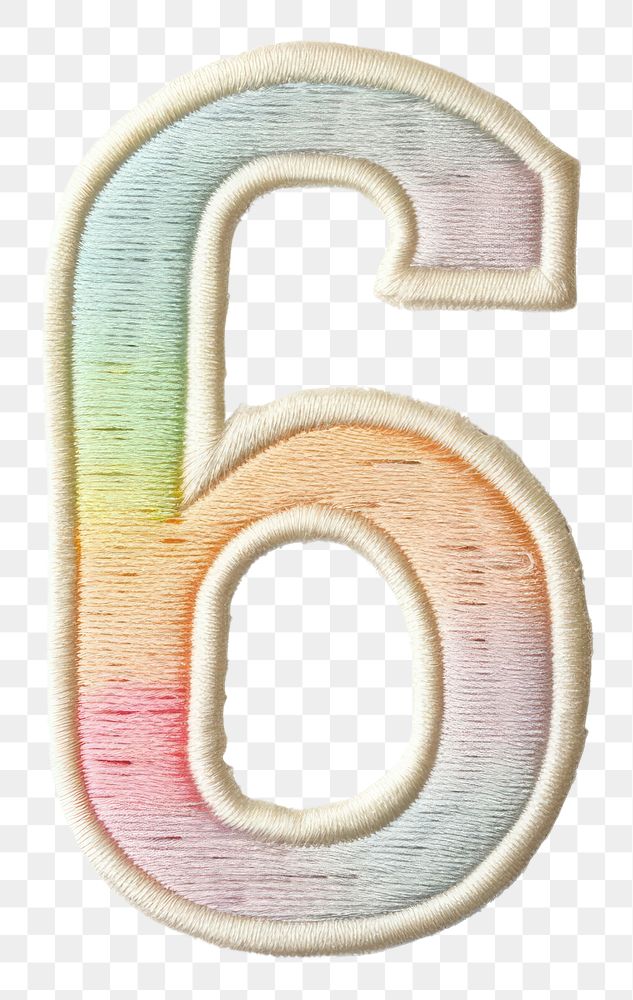 PNG Patch letter number 6 text white background accessories.