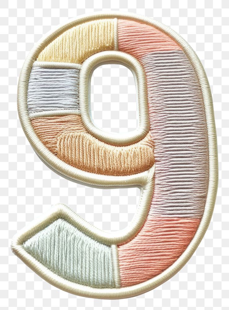 PNG Patch letter number 9 creativity pattern circle.