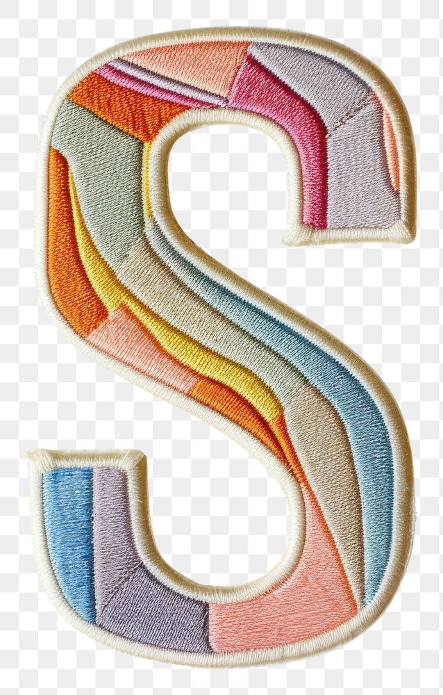 PNG Patch letter S white background creativity pattern.