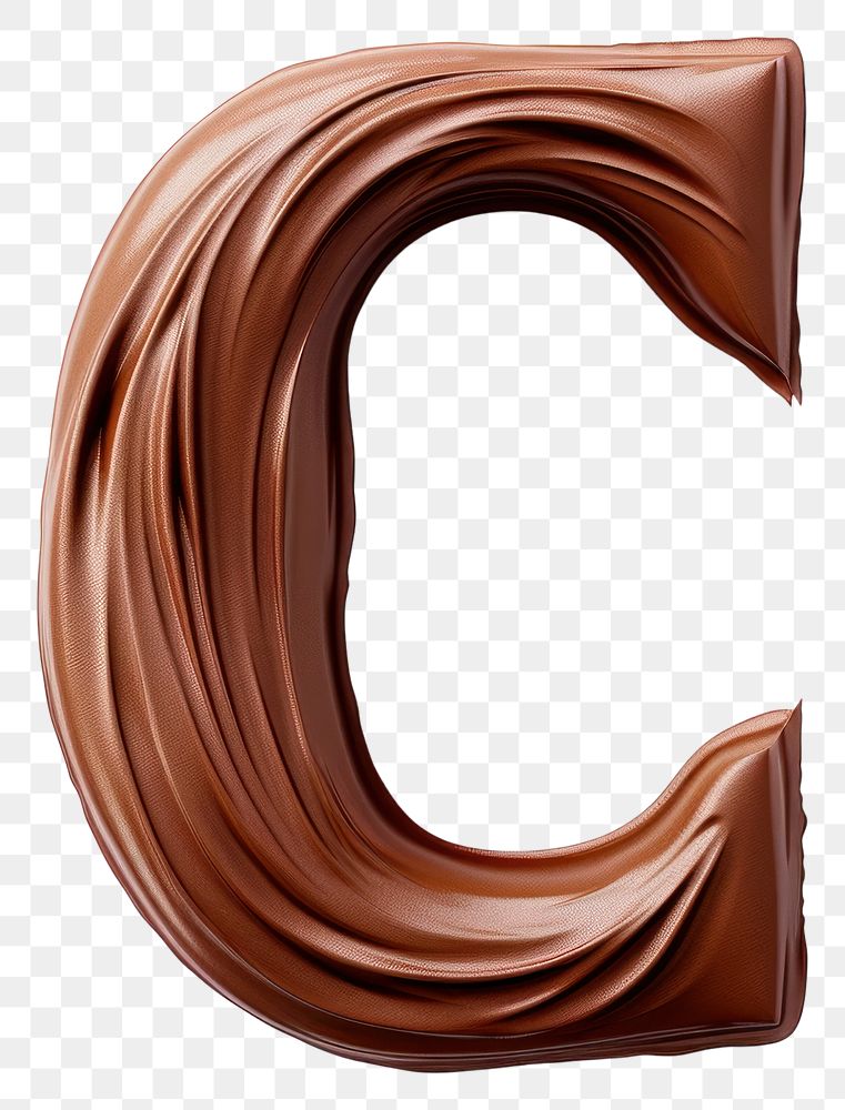 PNG Letter C chocolate brown cocoa.