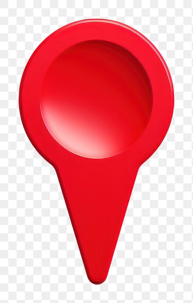 PNG 3d red map icon cutlery circle shape.