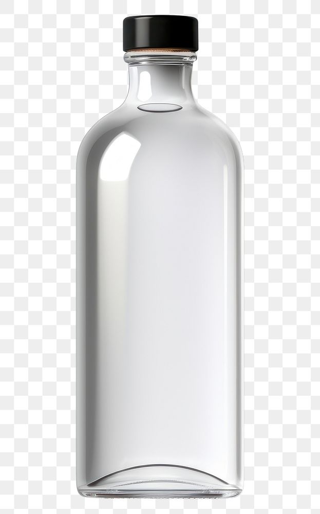PNG Transparent plastic bottle with label mockup glass white background refreshment.