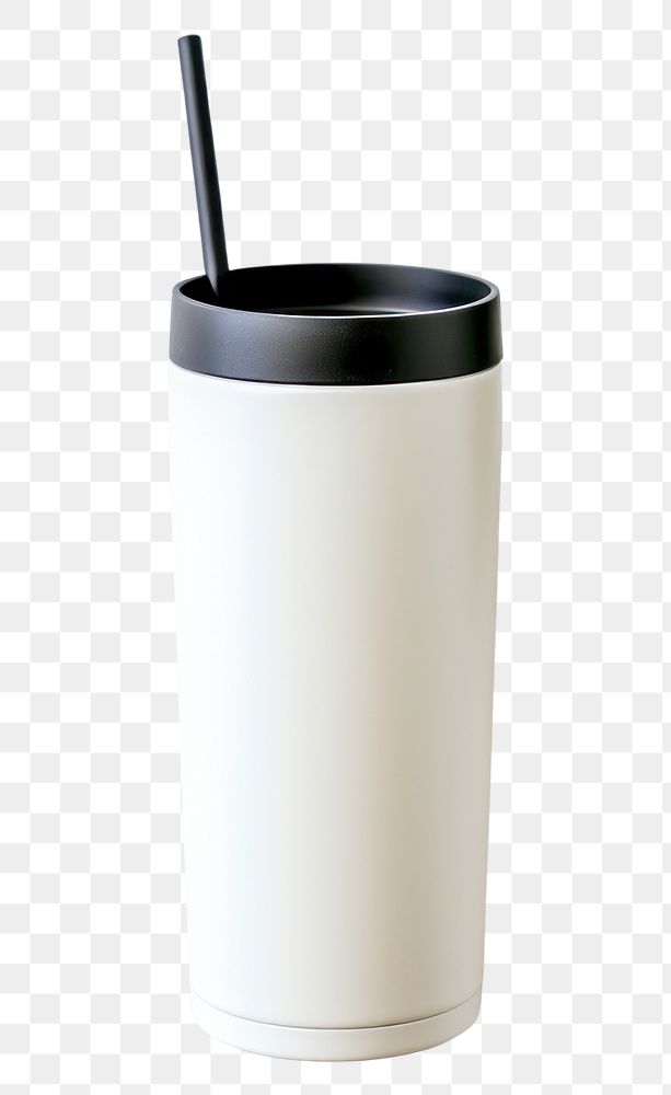 PNG Tumbler mockup with handle milk cup white background.