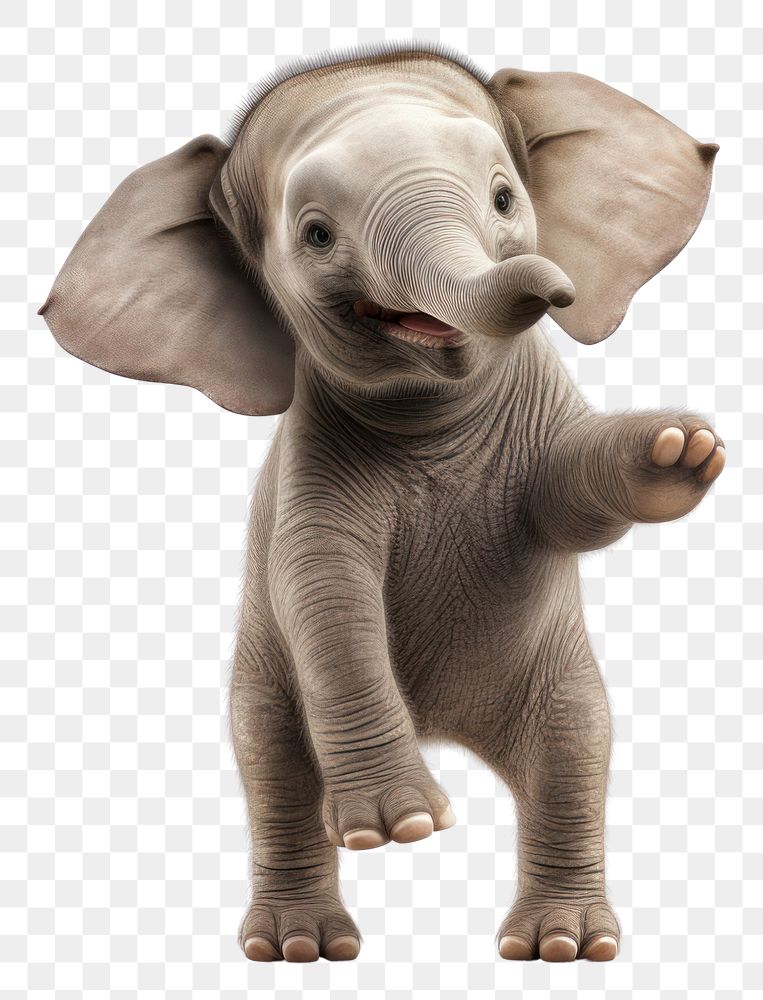 PNG Happy smiling dancing Elephant elephant wildlife mammal.