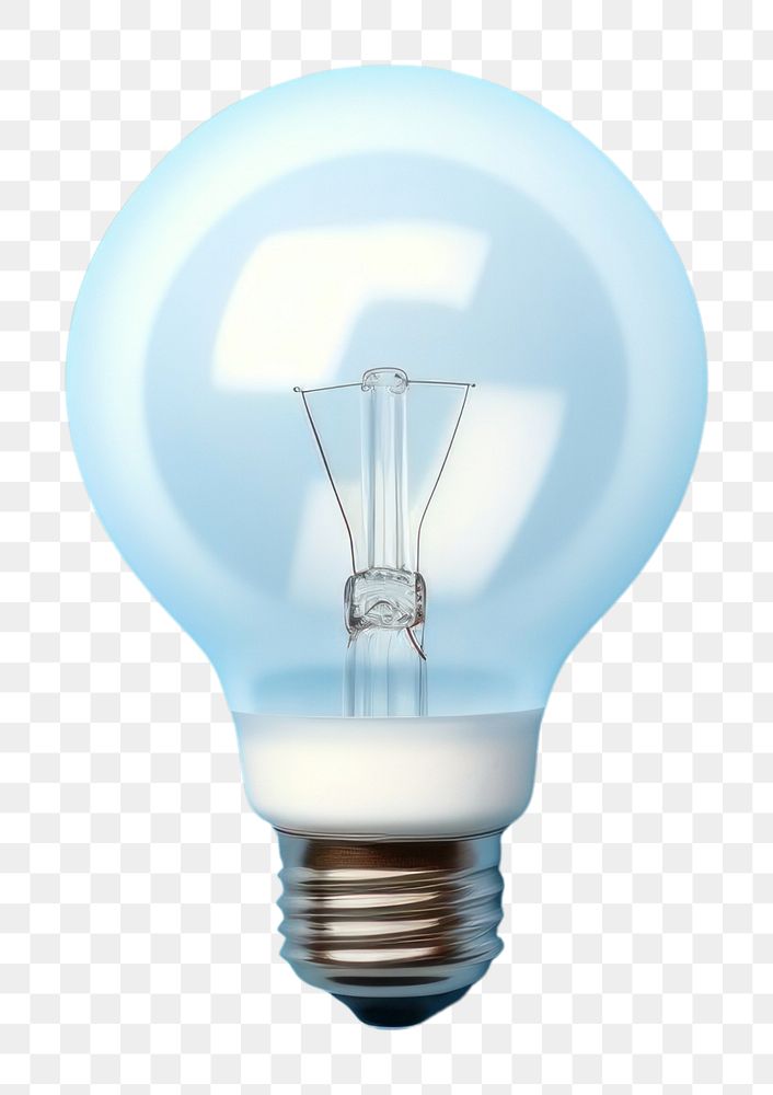 PNG Lightbulb blue electricity illuminated.