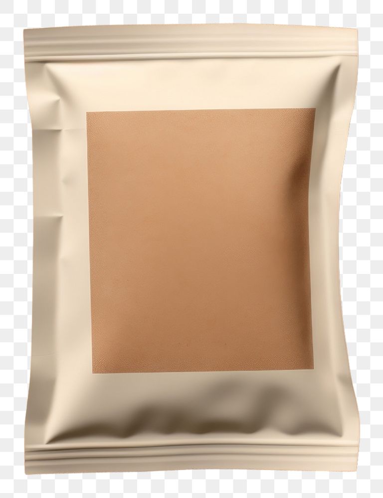 PNG Protein powder sachet mockup cosmetics crumpled absence.