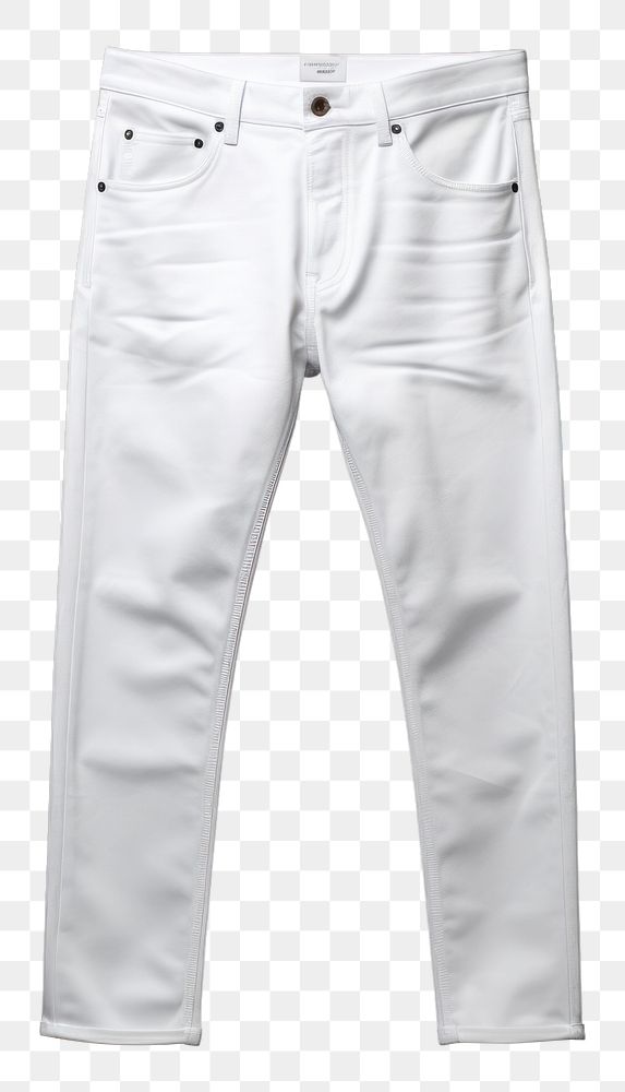 PNG White jeans mockup denim pants trousers.