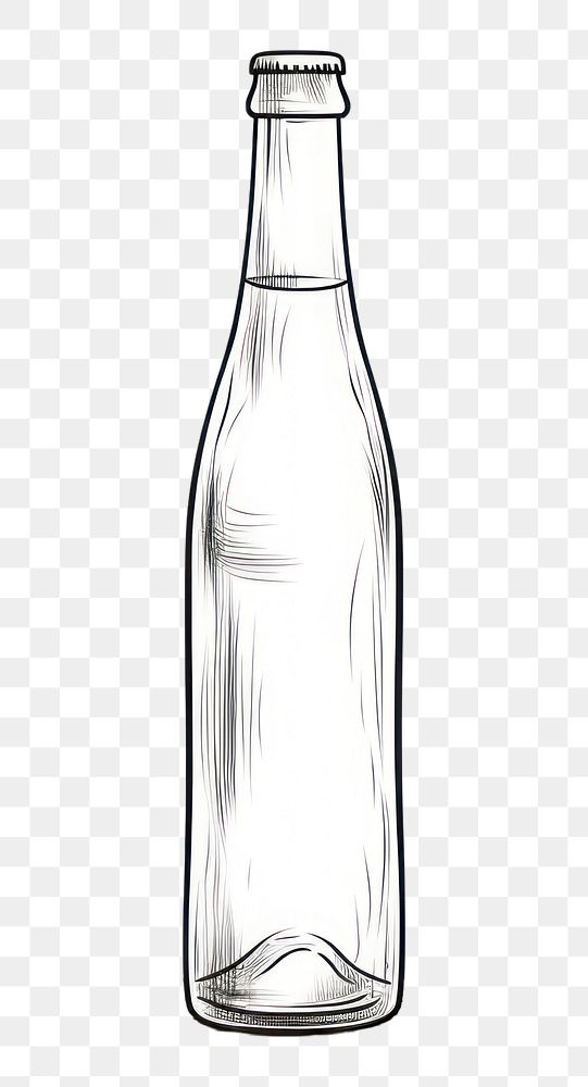 PNG Beer bottle outline sketch glass drink 