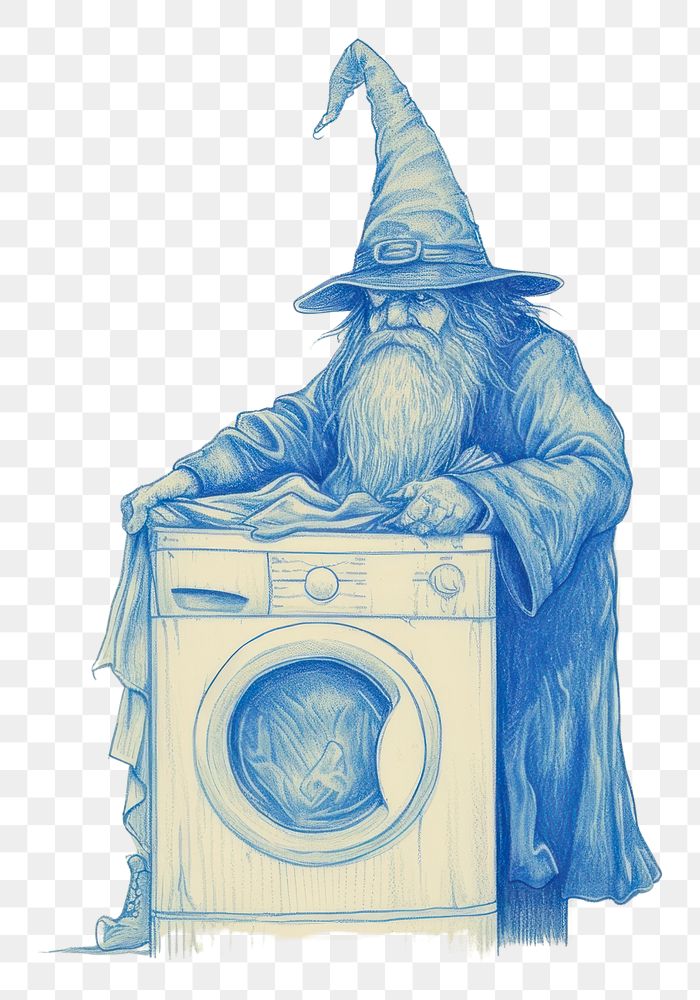 PNG A wizard doing laundry drawing sketch adult.