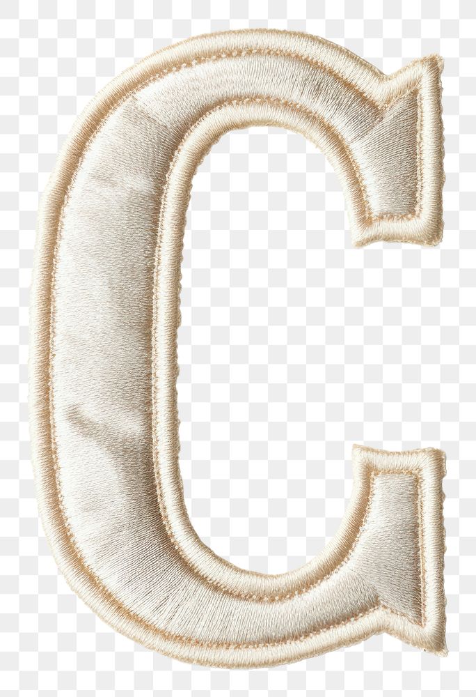 PNG Patch letter C white background simplicity horseshoe.