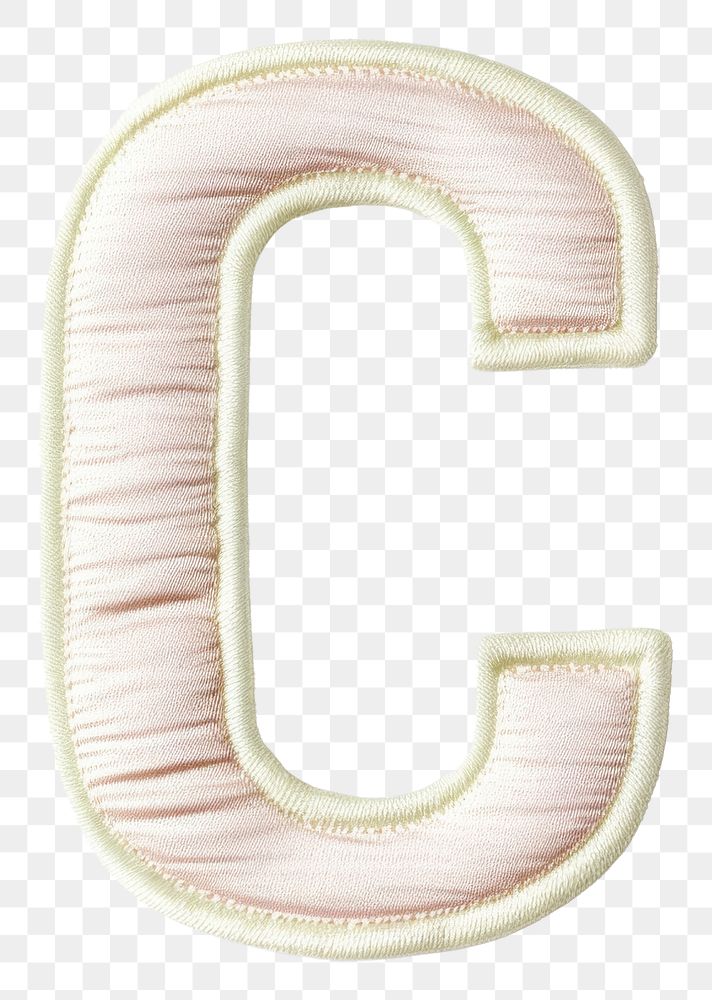 PNG Patch letter C text white background pattern.